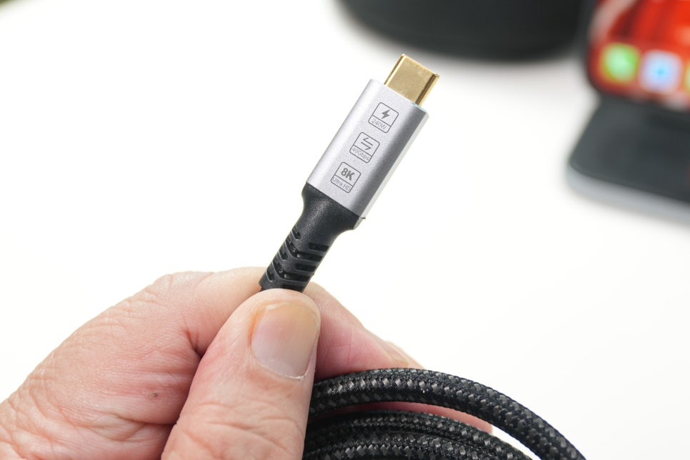 5K 듀얼모니터 연결 설정을 위한 USB4 C to C 케이블 [썬더볼트 패시브 케이블 IX032-033] 이미지 5