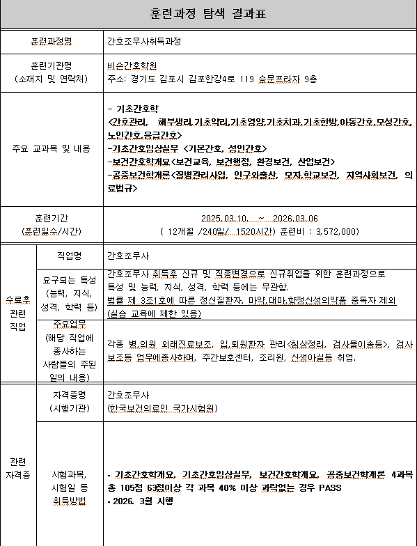 비손간호학원 이미지