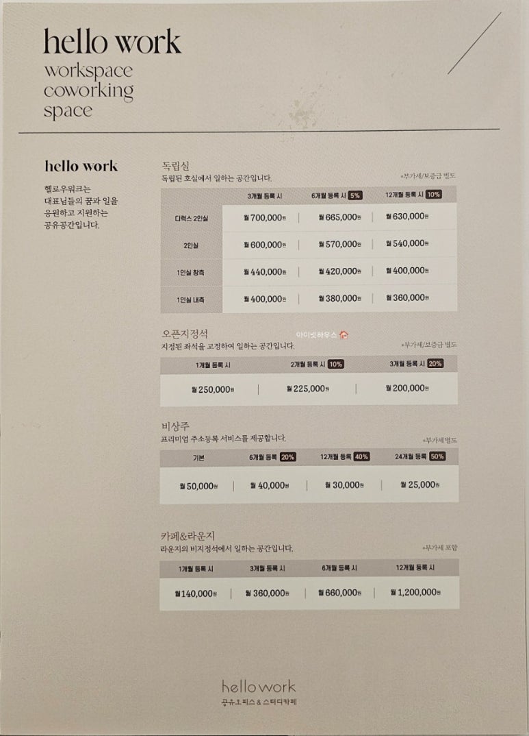공유오피스&스터디카페헬로우워크천안 이미지