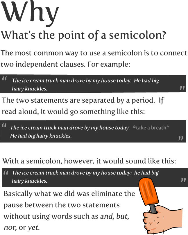 세미콜론(SEMICOLON) 이미지