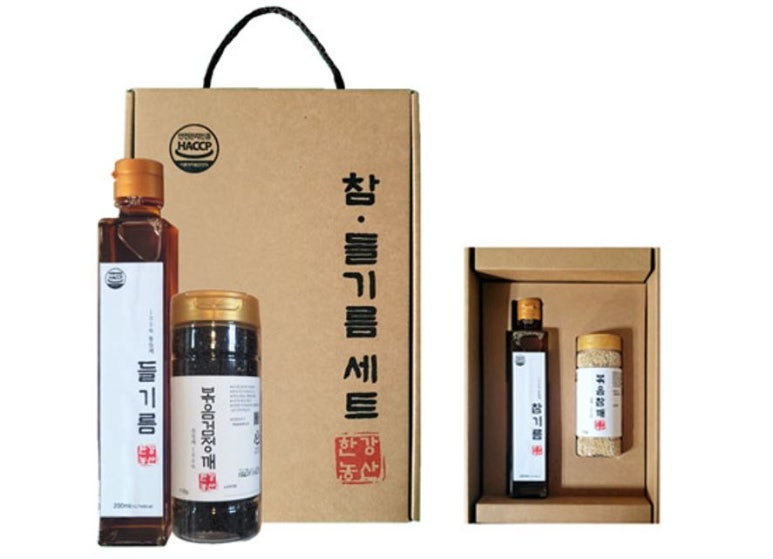 [한강농산] 들기름 2종세트(검정볶음깨)