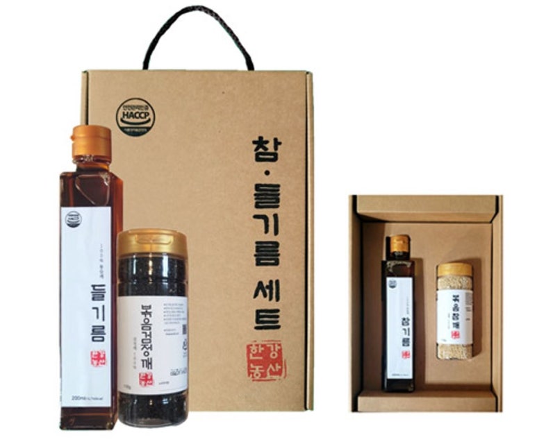 [한강농산] 참기름 2종세트(검정볶음깨)