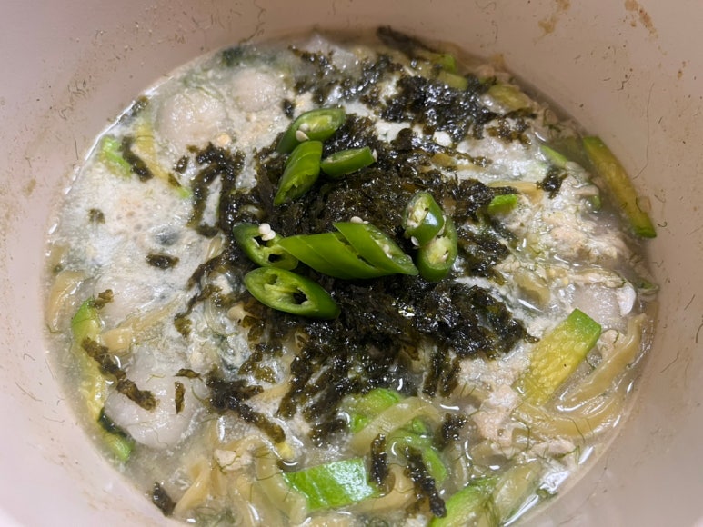 매생이칼국시 이미지