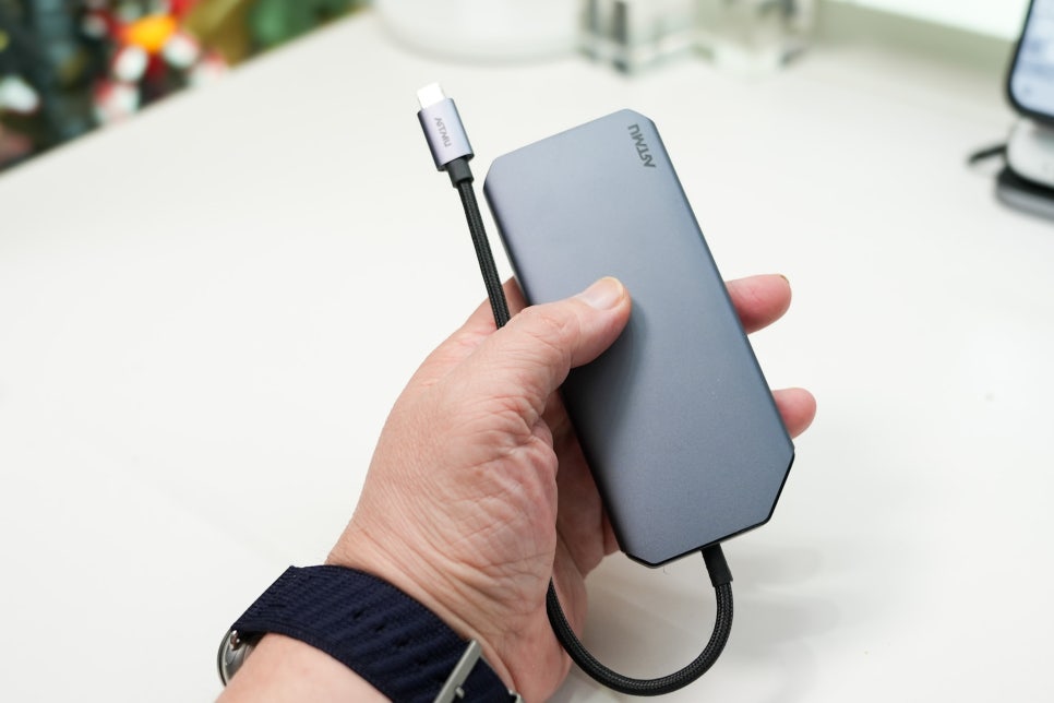 M4 맥미니와 아트뮤 10in1 USB-C 멀티 허브 MH420로 삼성 외장하드 SSD T7 실드 연결 이미지 16