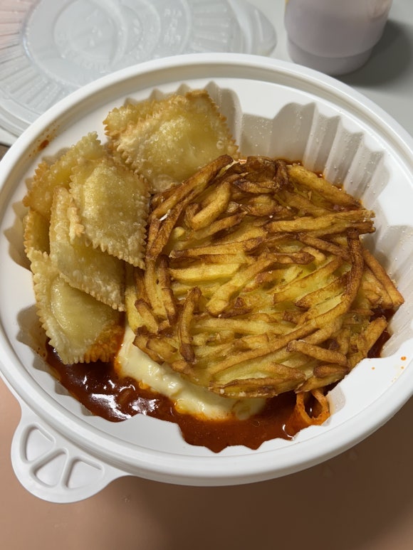 떡볶이&감자튀김 이미지