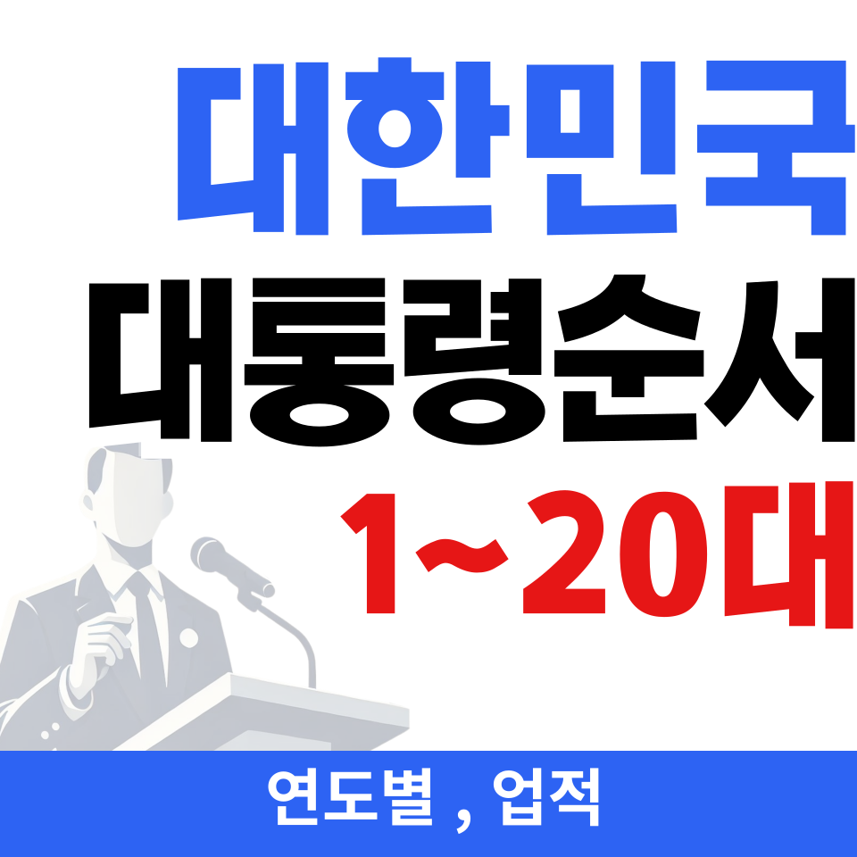 대한민국 대통령 순서 연도별로 상세히 정리 : 네이버 블로그