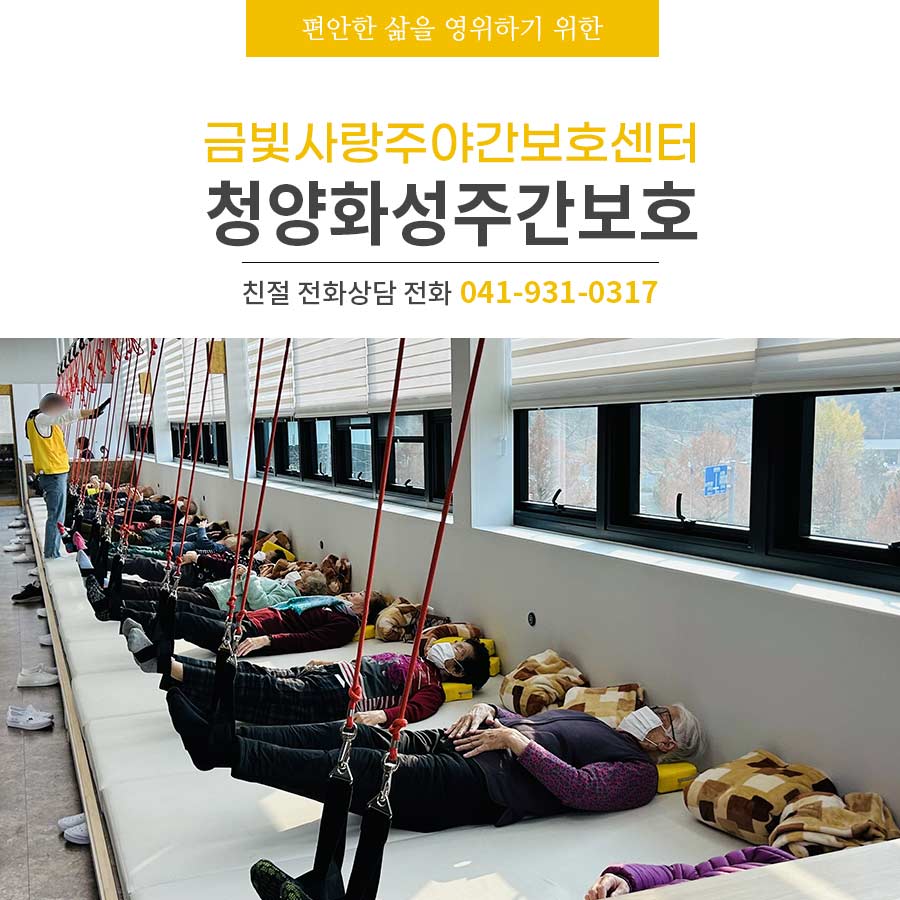 청양화성주간보호, 어르신의 행복을 위한 금빛사랑주야간보호센터의 하루!