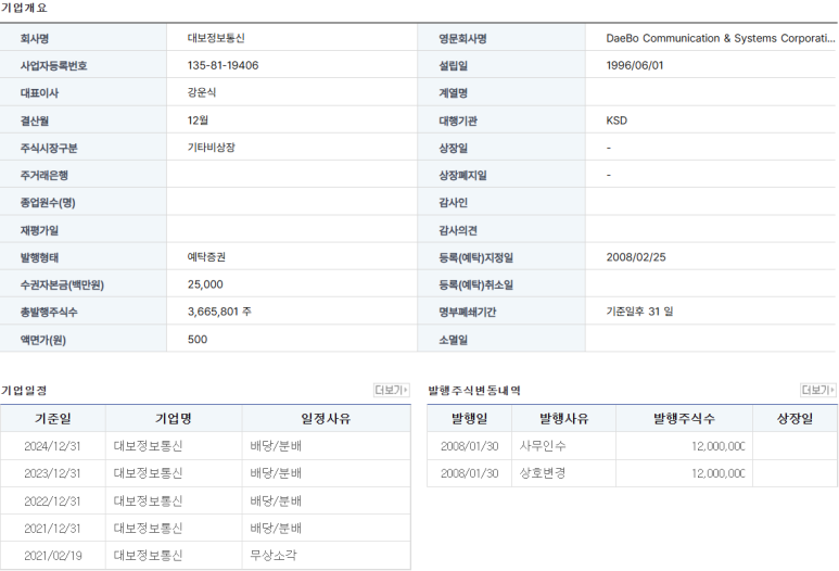 대보정보통신 이미지