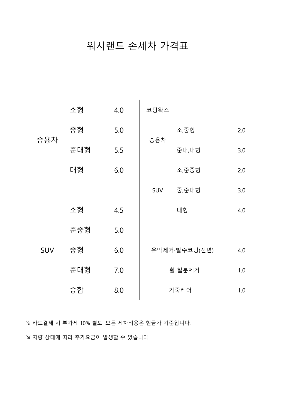 워시랜드손세차 이미지