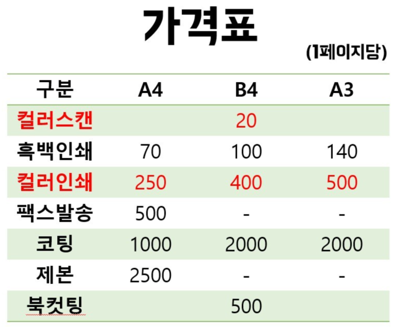 로켓프린트종각역 이미지