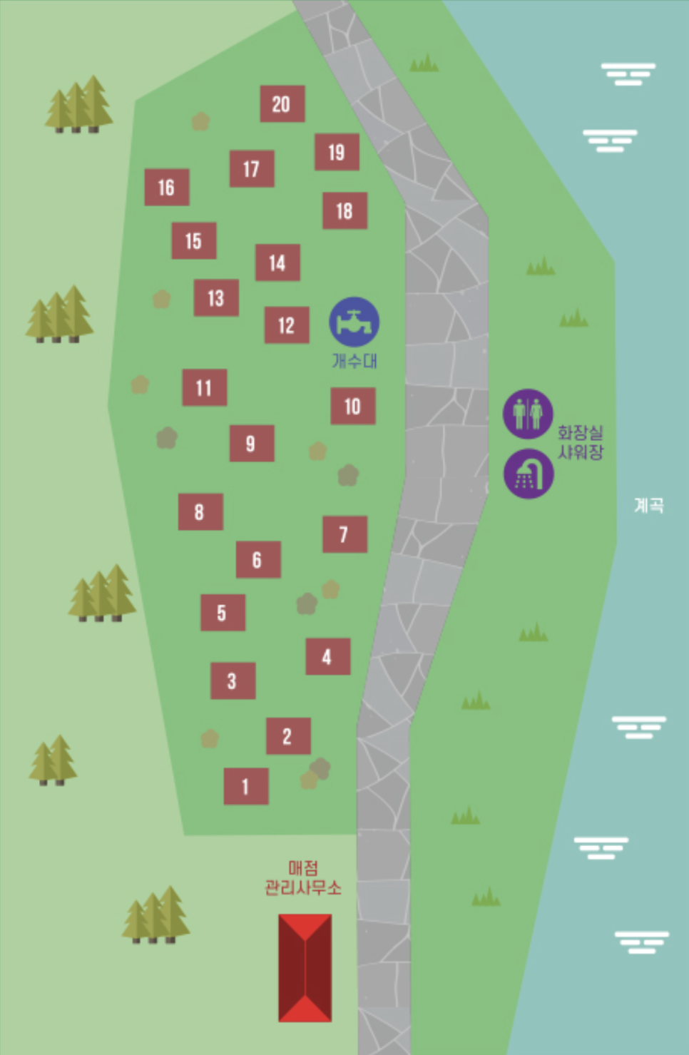 숲속캠핑장 이미지