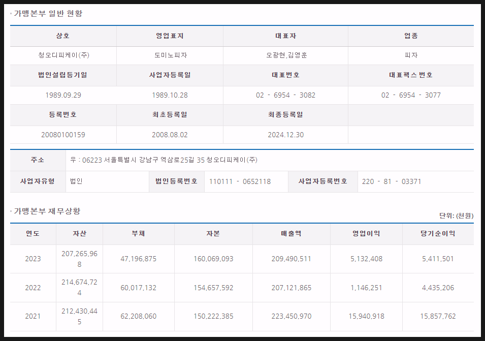 청오디피케이(주)() 이미지