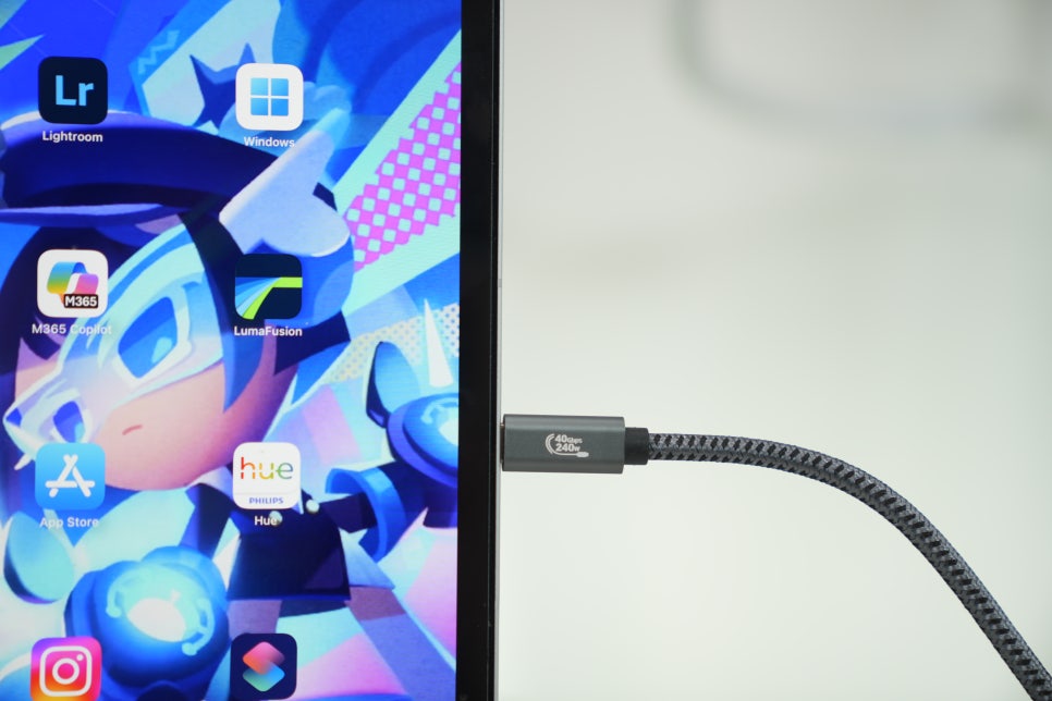 하루코아 썬더볼트4 호환 USB C 타입 고속충전 케이블 240W "아이패드프로 벨킨 썬더볼트4 독 연결" 이미지 8