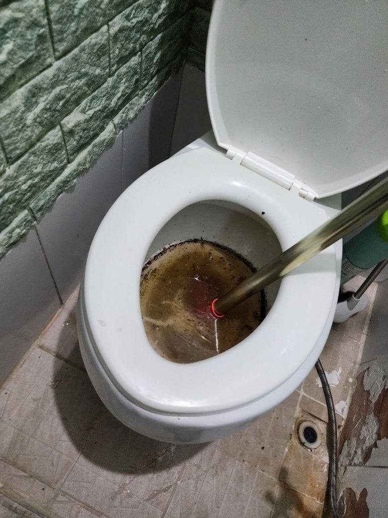 변기막힘 이미지