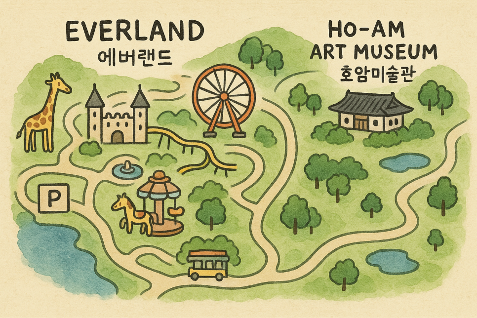 꽃길 걷는 엄마 이미지