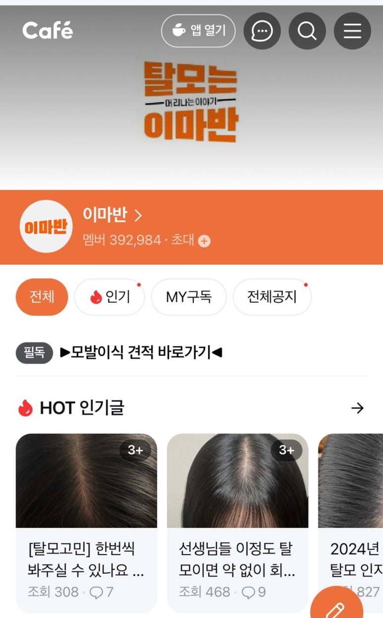 바다헤어라인 이미지