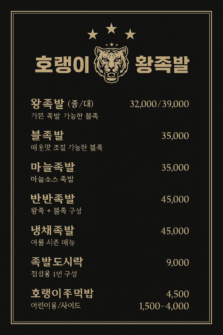 호랭이왕족발 이미지