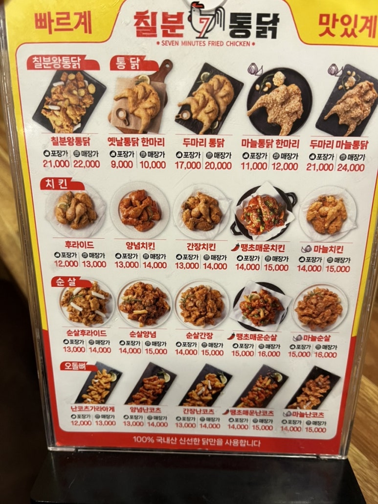 칠분통닭 이미지