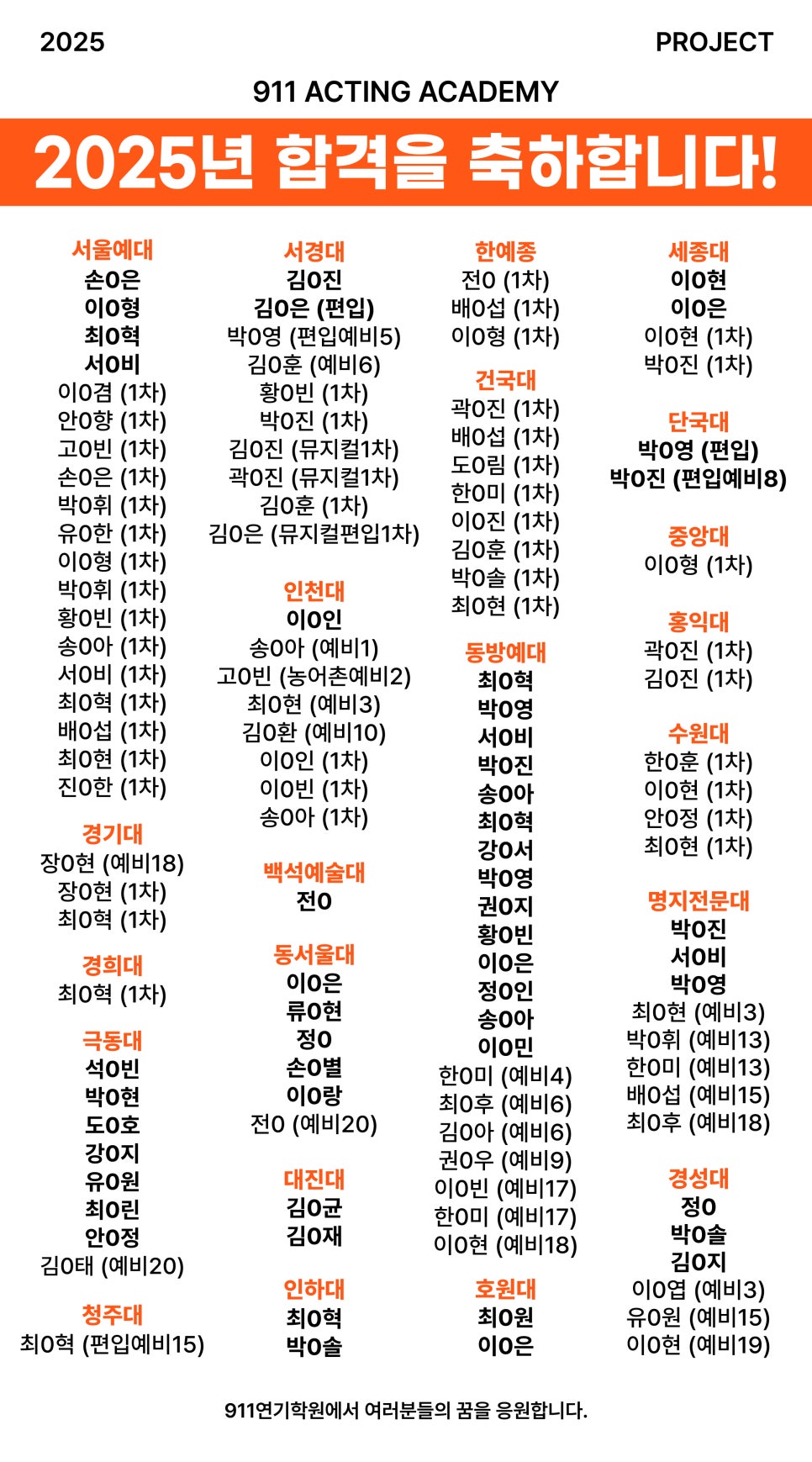 911연기학원 이미지