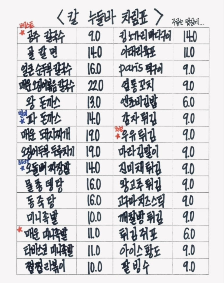 칼누들바 둔산점 이미지