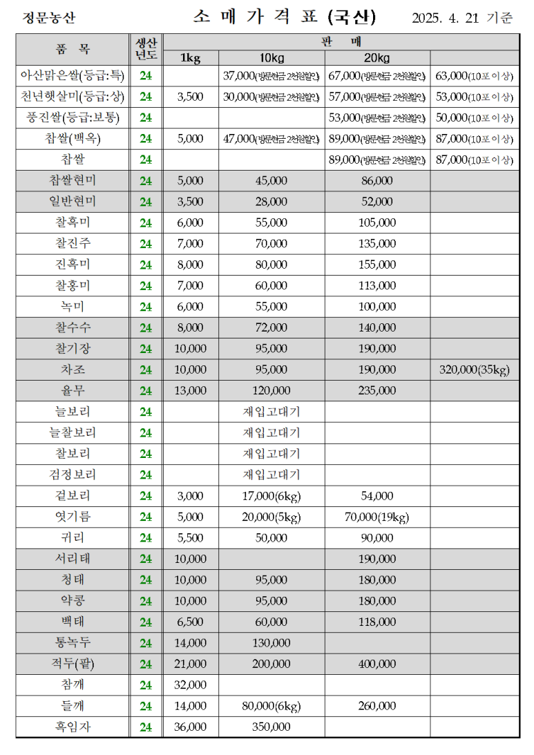 정문농산 이미지