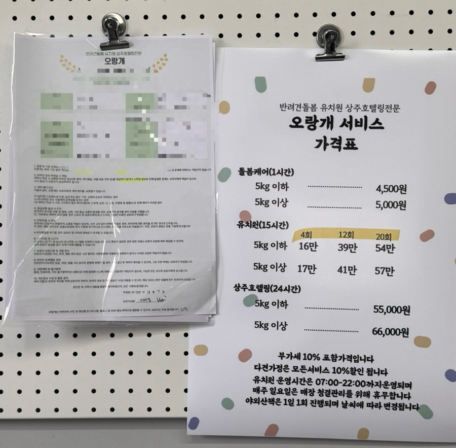 수원 오랑개 강아지 유치원, 상주 호텔링 후기 — 사진 3
