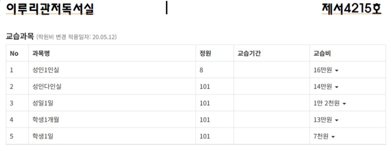 이루리스터디카페 이미지