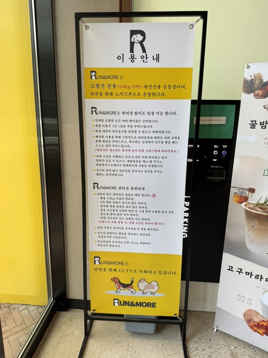 수원 런앤모어 애견운동장 카페, 소형견 가격 후기 — 사진 3
