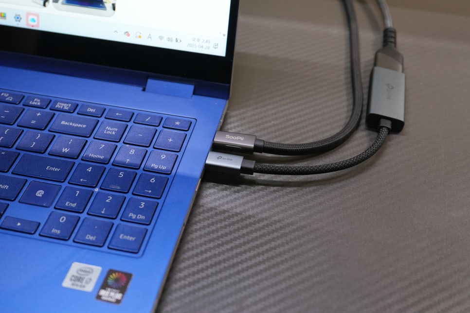 삼성 노트북 갤럭시북 플렉스 듀얼모니터 연결  "티피링크 UA520C USB-C to HDMI 어댑터" 이미지 12