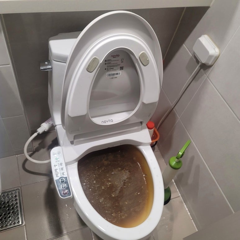 변기막힘 이미지