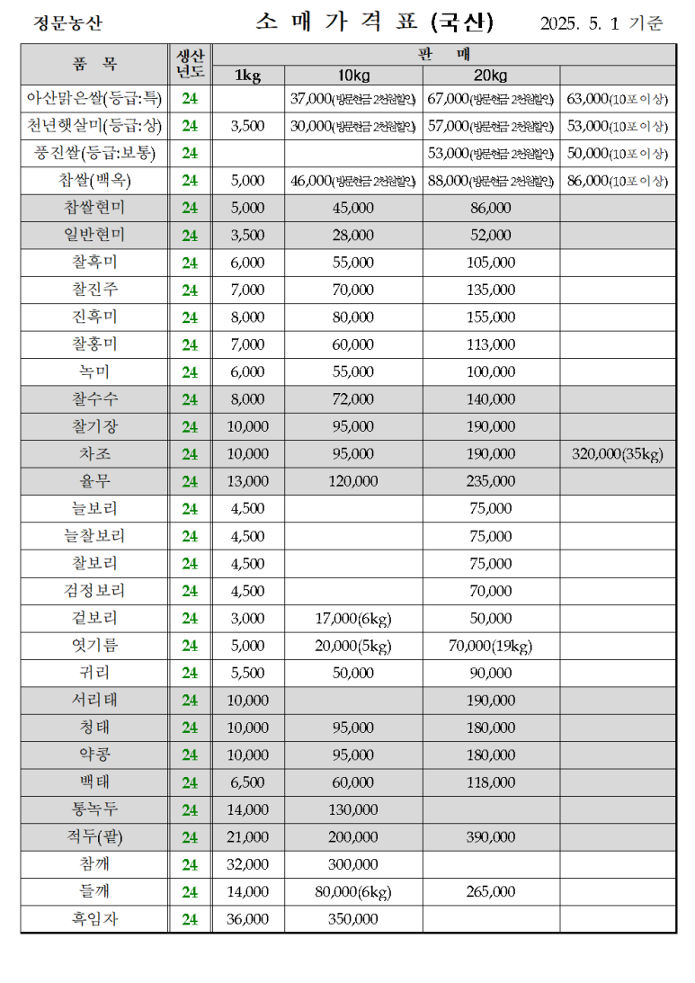 정문농산 이미지