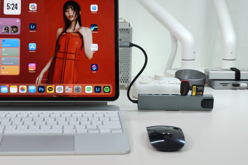 아이패드 프로에 아이몰 '맥북 8포트 멀티 USB C 타입 허브'를 써보니' 이미지 15