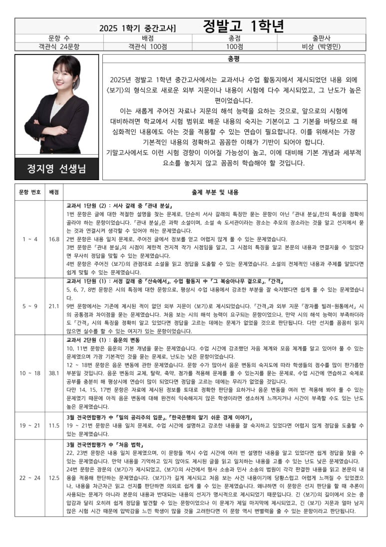 정발고등학교 이미지