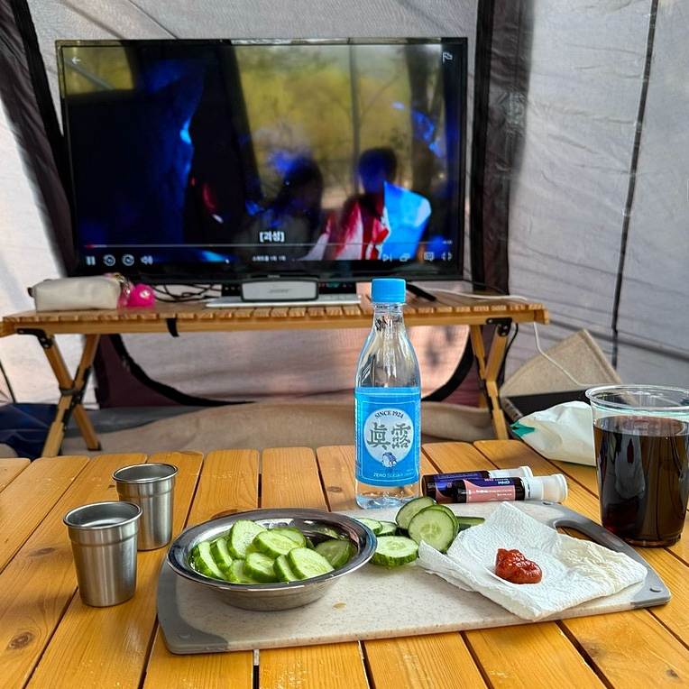 배나무꽃 캠핑장 이미지