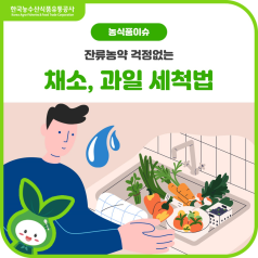 씻어도 남아있는 농약?! 잔류 농약 완벽 세척 방법! 바로가기
