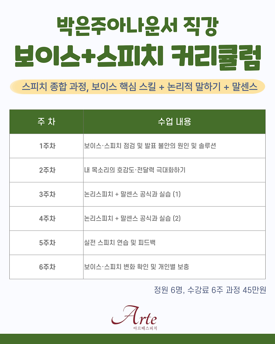 박은주아나운서스피치 이미지