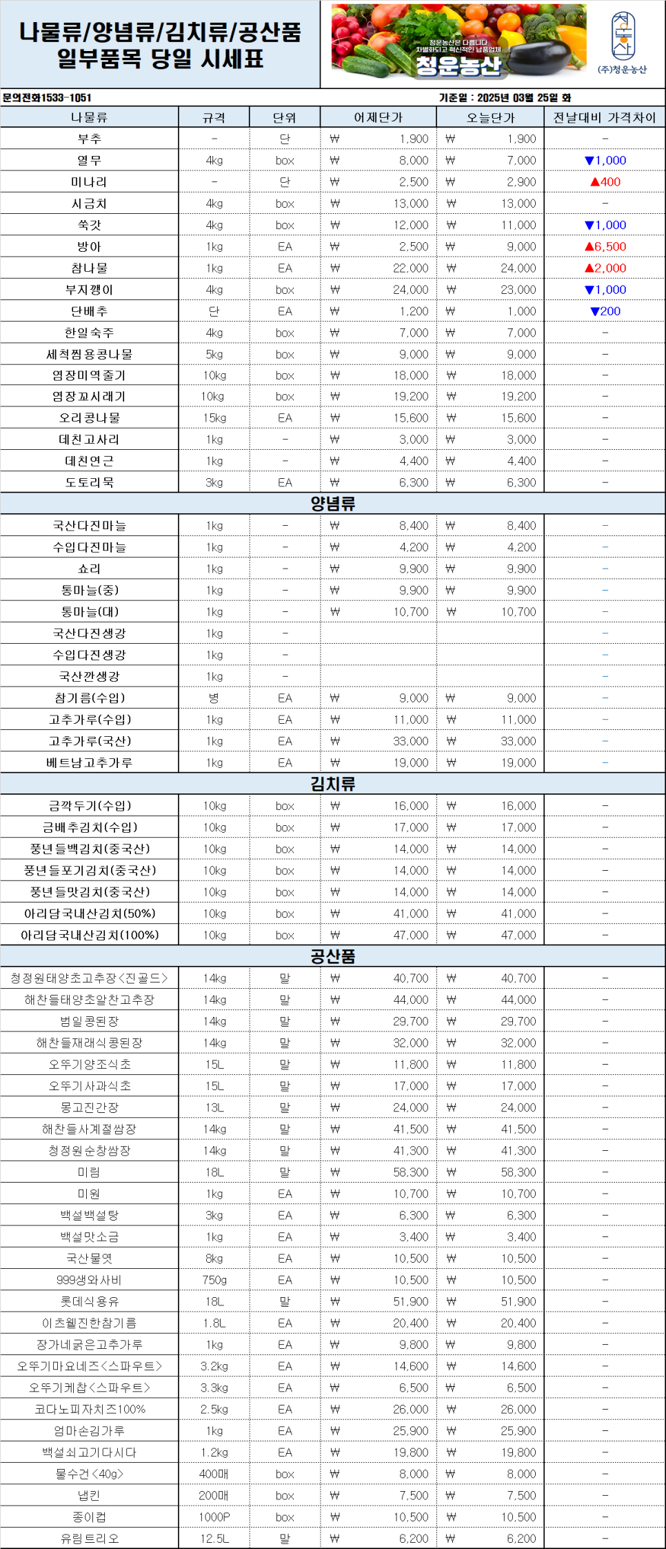 (주)청운유통 이미지