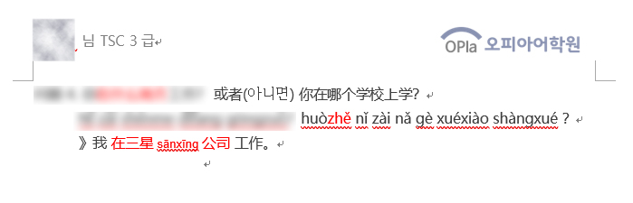 분당 TSC 3급 중국어학원, 1:1 맞춤 수업 후기 — 사진 9