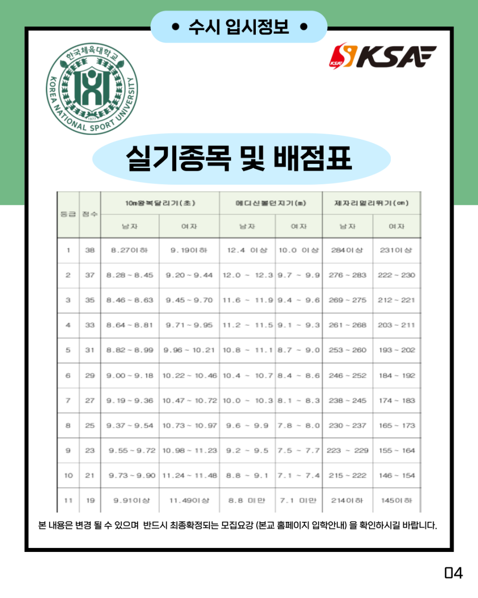 KSA체대입시 이미지