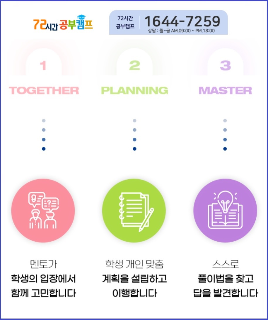 72시간 공부캠프 기숙학원 이미지