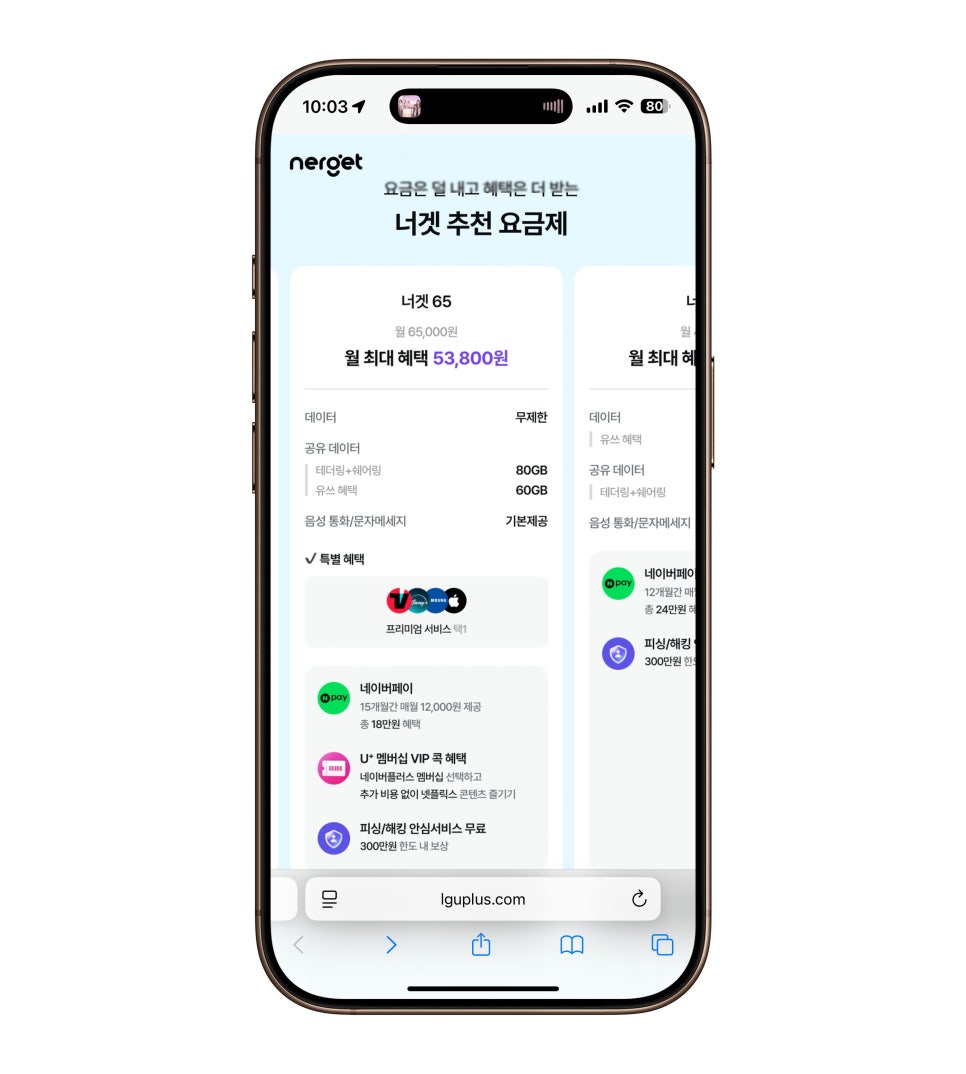 유플러스 무약정 너겟 요금제 – 해킹 염려없이 실속과 혜택을 모두 잡은 새로운 선택 이미지 14