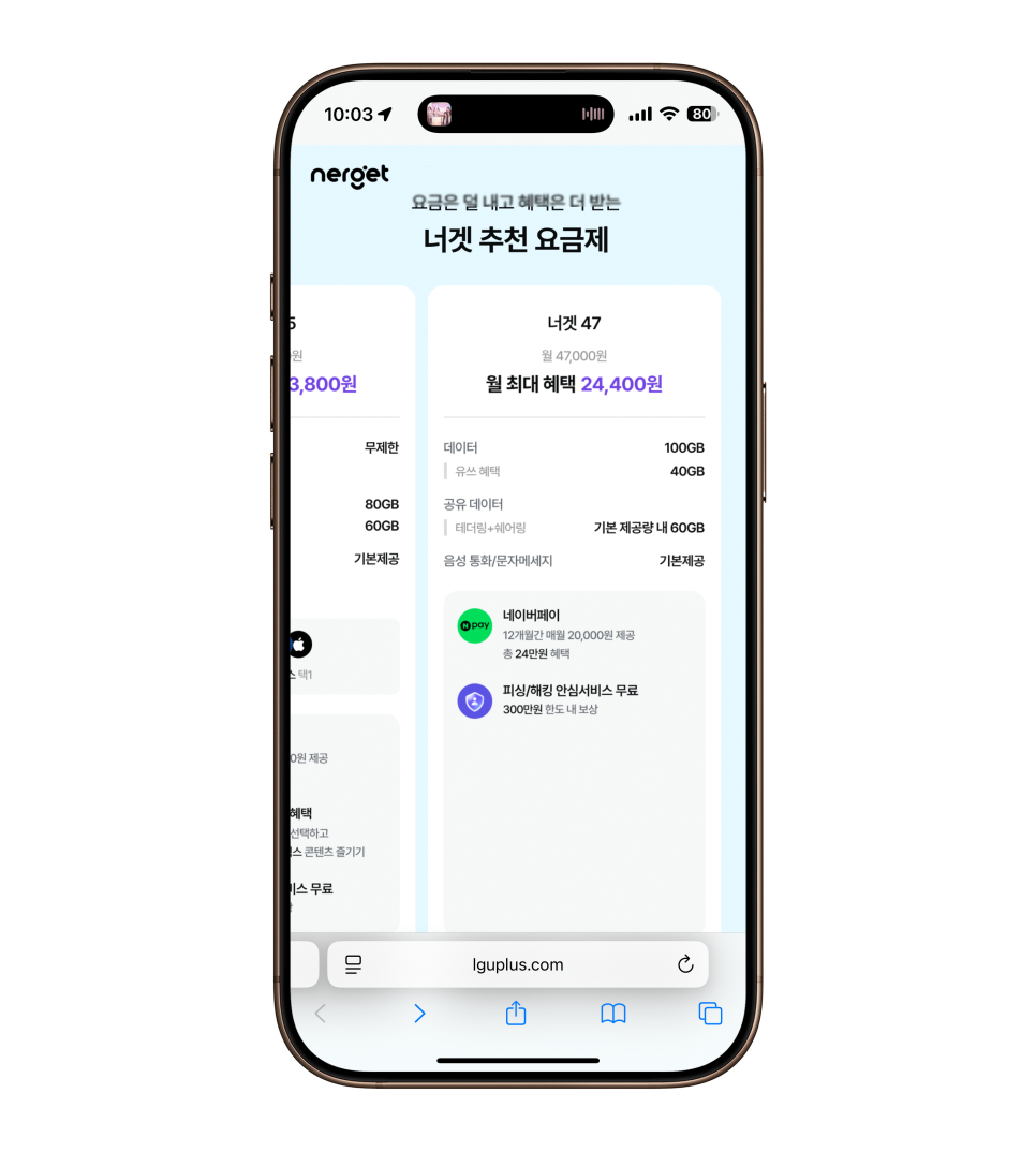 유플러스 무약정 너겟 요금제 – 해킹 염려없이 실속과 혜택을 모두 잡은 새로운 선택 이미지 10