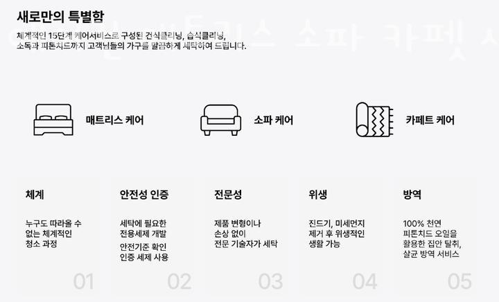 매트리스소파카펫에어컨새로클린 이미지