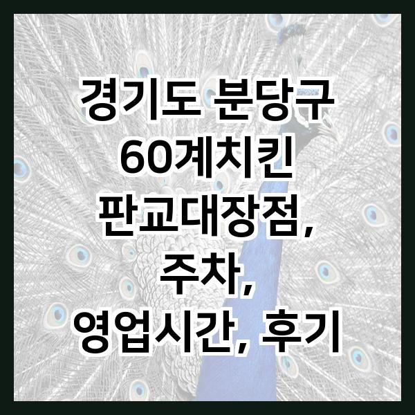 60계경기판교대장점 이미지