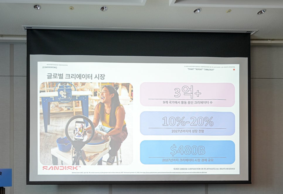 인플루언서 전용 콘텐츠 저장 장치, 샌디스크 크리에이터 시리즈 2025 신제품 발표회 후기 이미지 5