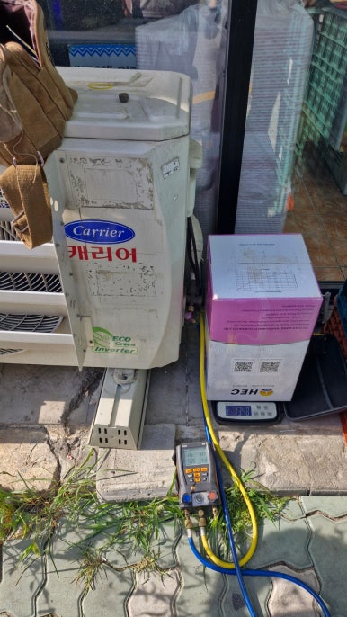 부평에어컨가스충전냉매충전 이미지