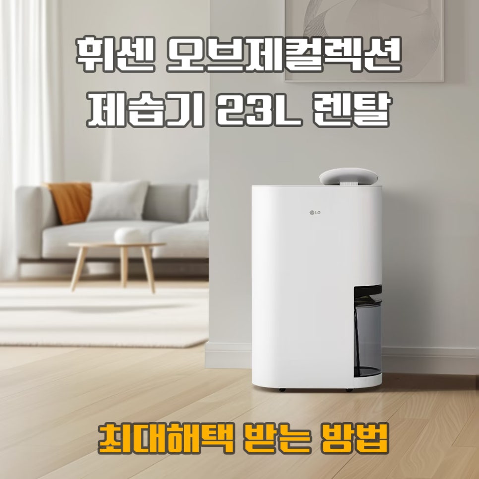 장마철 곰팡이 걱정 끝! LG 제습기 휘센 오브제컬렉션 23L 추천 이미지 3