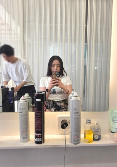 다홍헤어 이미지