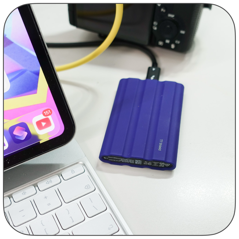 m4 아이패드프로 7세대 13인치 저장공간이 부족하다면? 사진 작업에 최적화된 삼성 t7 shield ssd 추천