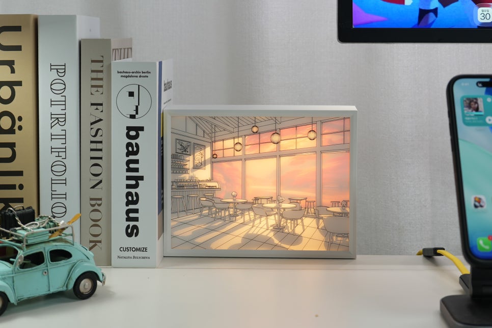 감성 데스크테리어를 위한 라인트 선샤인 LED 그림 액자 무드등 이미지 9